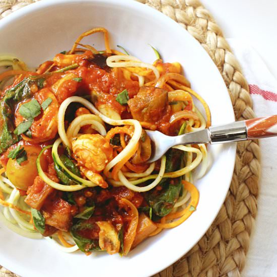 Shrimp Primavera w/ Veggie Noodles