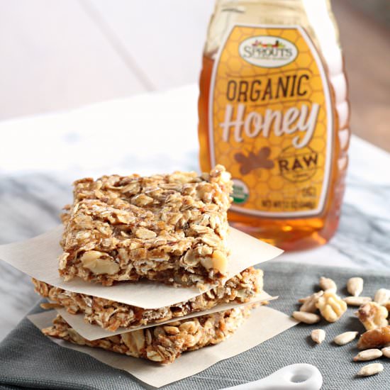 Honey Oat Granola Bars