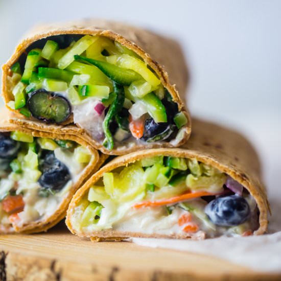 Blueberry Basil Zucchini Wrap