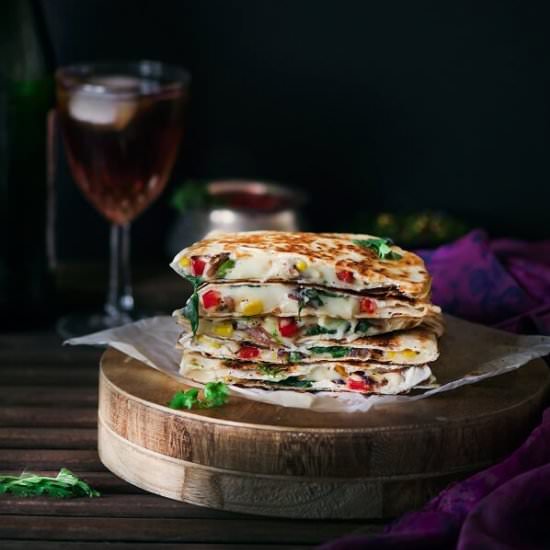 Veggie Cheesy Corn Quesadilla