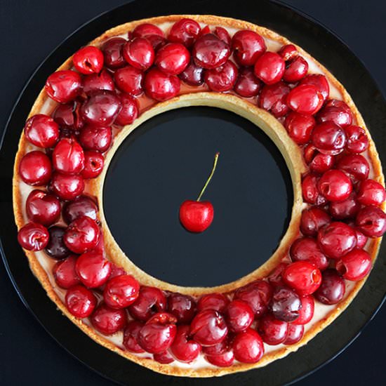 Cherry Panna Cotta tart