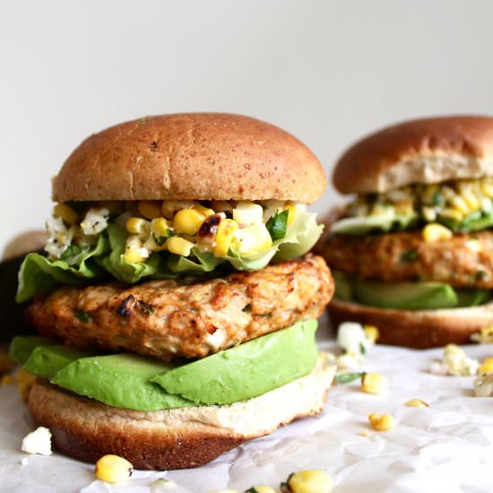 Turkey Burgers + Corn Cotija Salsa