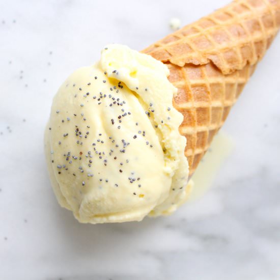 Lemon Poppy Seed Ice Cream