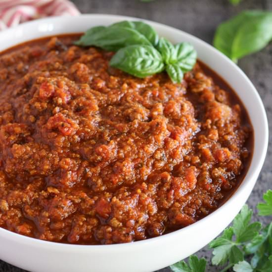 Meat Sauce with Hidden Veggies