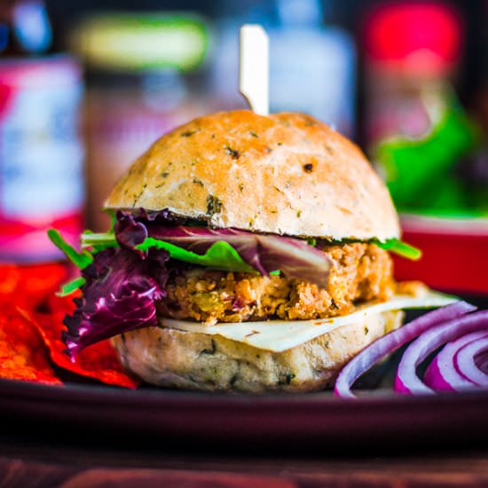 Tofu Burger with Tahini