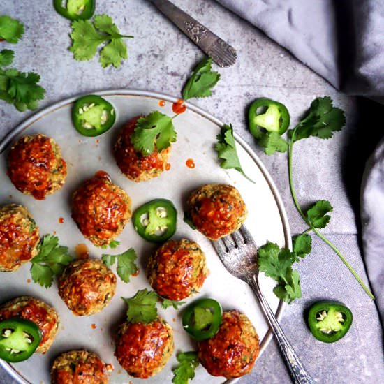 Spicy Chickpea Veggie-Balls