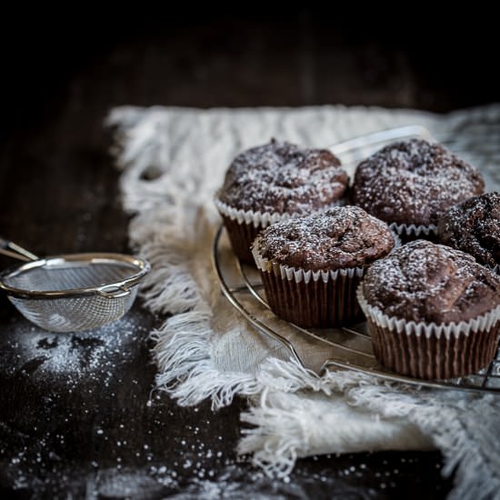 Healthy Chocolate Zucchini Muffins