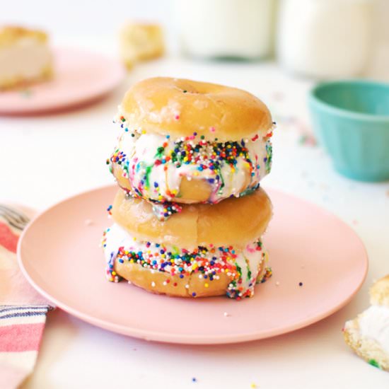 Donut Ice Cream Sandwiches