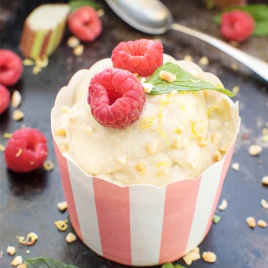 Rhubarb & Lemon Ice Cream