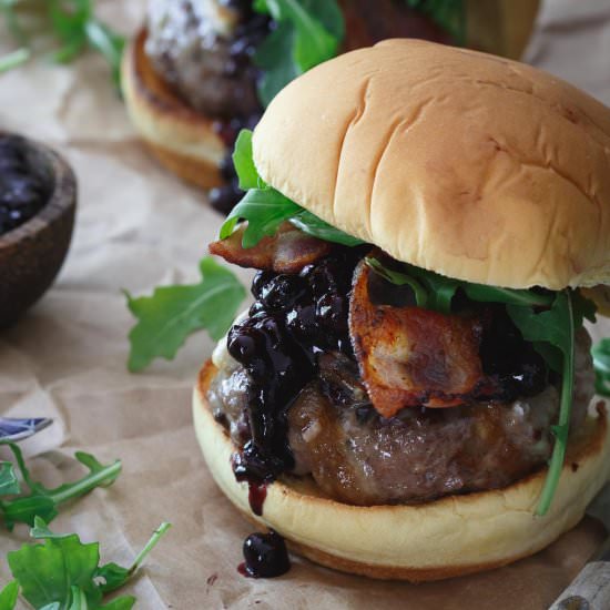 Blueberry BBQ Brie Burger