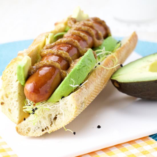 Avocado healthy Hot Dog