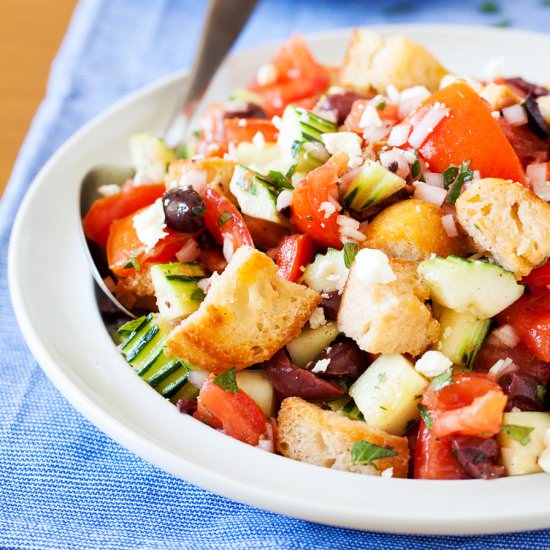 Panzanella with Olives & Feta