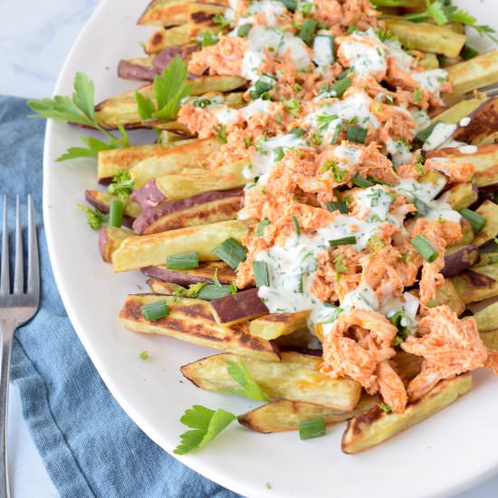 Buffalo Chicken Smothered Fries