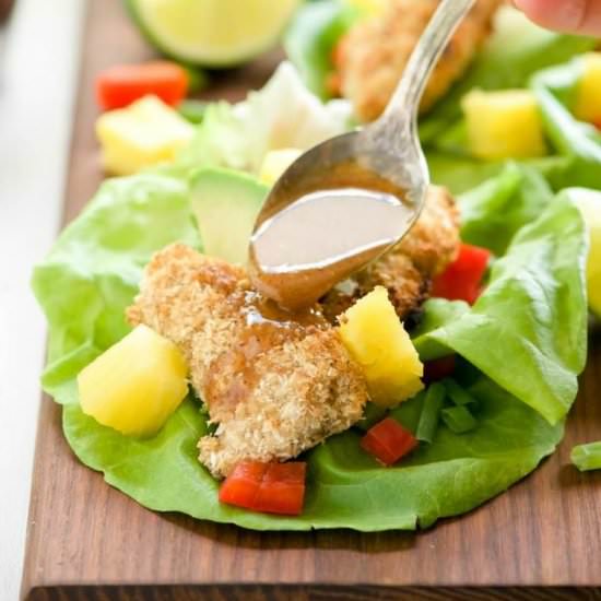 Cashew Coconut Crusted Chicken Wrap