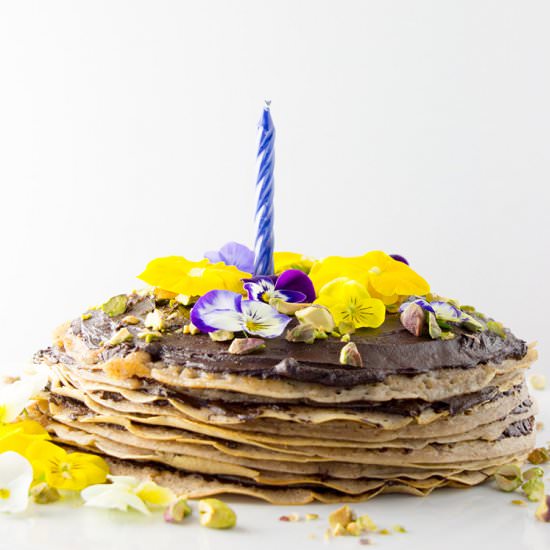 Vegan Mille Crepes Cake