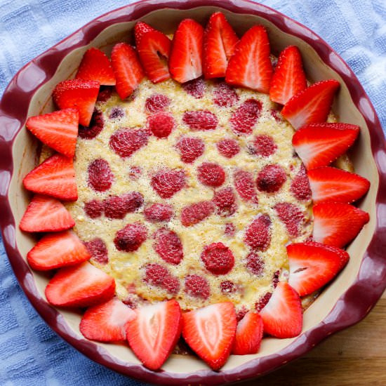Strawberry Raspberry Clafoutis