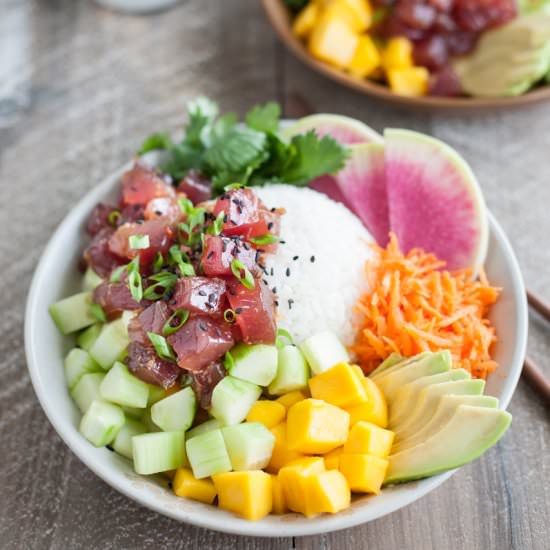 Ahi Tuna Poke Rice Bowl