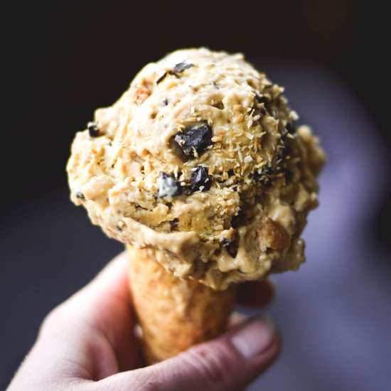 No-Churn Samoas Cookie Caramel Ice