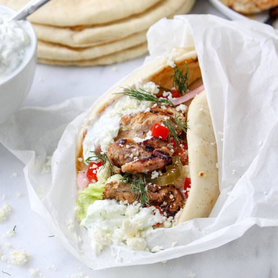 Greek Chicken Gyros