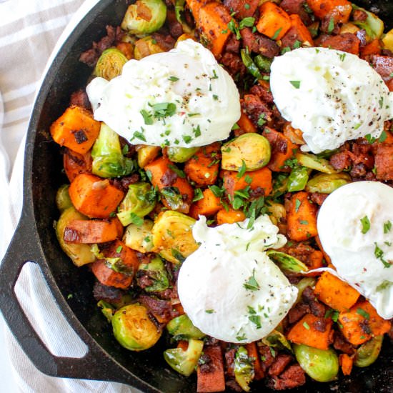 Brussels Sprout and Chorizo Hash