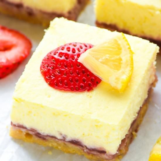 Strawberry Lemon Cream Cheese Bars
