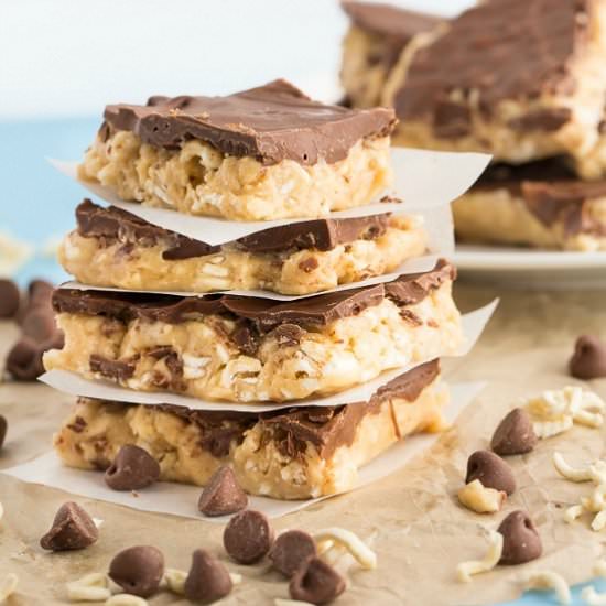 Chocolate Peanut Butter Ramen Bars