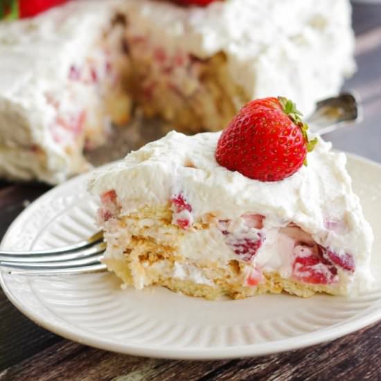 Strawberry Ice Box Cake