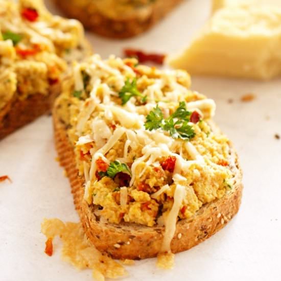 Chickpea Artichoke Toasts