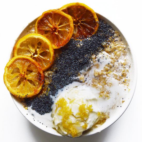 Vegan Lemon Poppy Seed Porridge