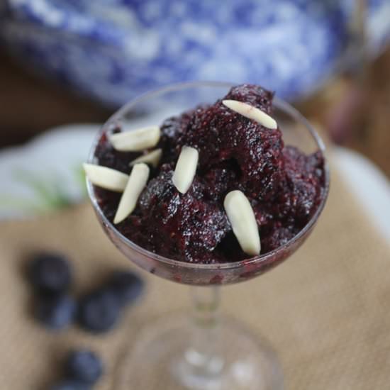 Fragrant Blueberry Granita