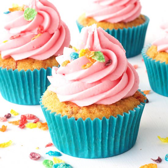 Fruity Pebble Cupcakes