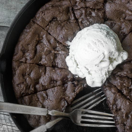Double Chocolate Skillet Cookie