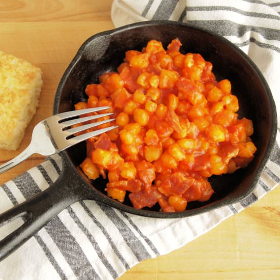 Tomato Bacon Hominy