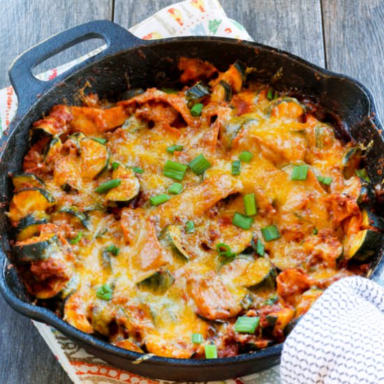 Turkey Chorizo Enchilada Skillet