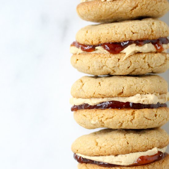 PB and J Sandwich Cookies