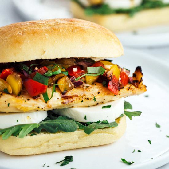 Grilled Chicken Bruschetta Sandwich