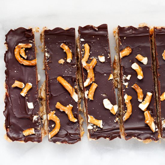 No-Bake Peanut Butter Pretzel Bars