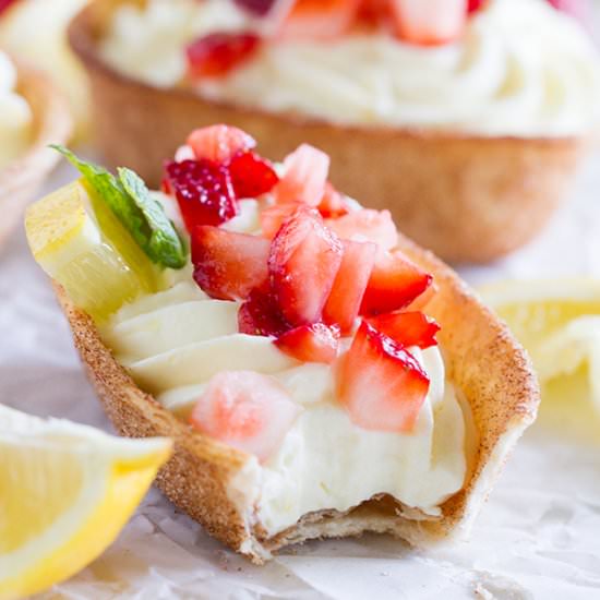 Lemon Cream Taco Boats