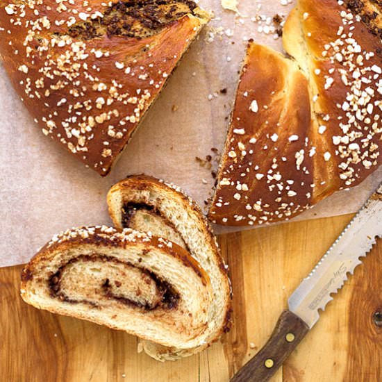 Chocolate hazelnut twist
