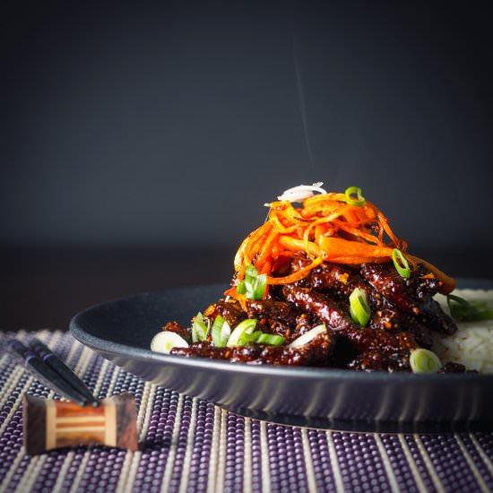 Chinese Style Sticky Chili Beef