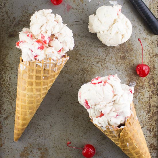 Pineapple & Cherry Cake Ice Cream