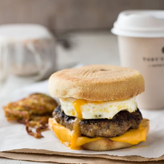 HOMEMADE SAUSAGE & EGG MCMUFFIN