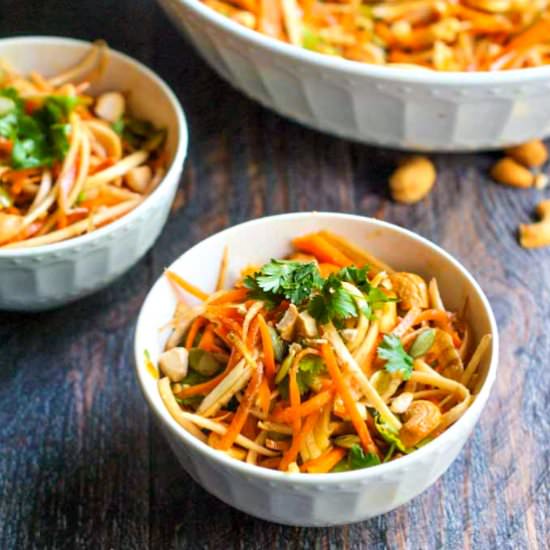Crunchy Asian Parsnip Carrot Salad