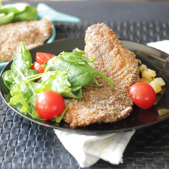 corn meal crusted red snapper