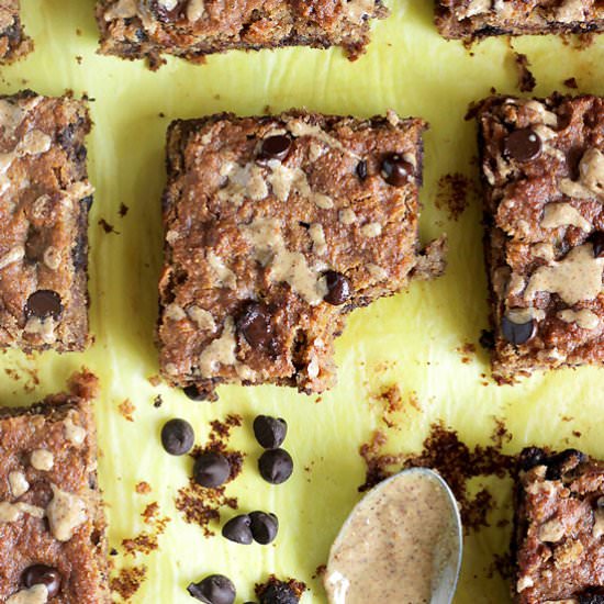 Almond Butter Banana Bread Blondies