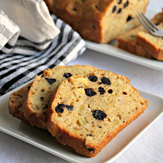 Vegan Apple Blueberry Bread