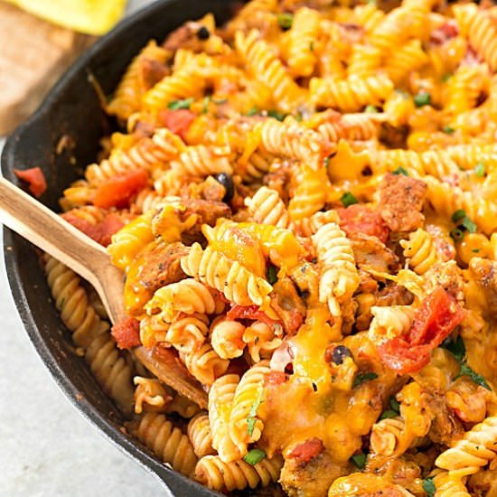 Vegetarian Cheeseburger Pasta