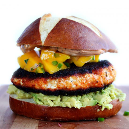 Blackened Salmon Burgers