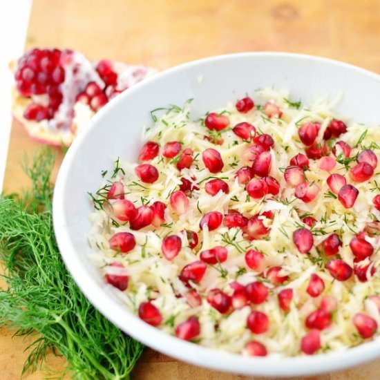 Pomegranate and Dill Coleslaw