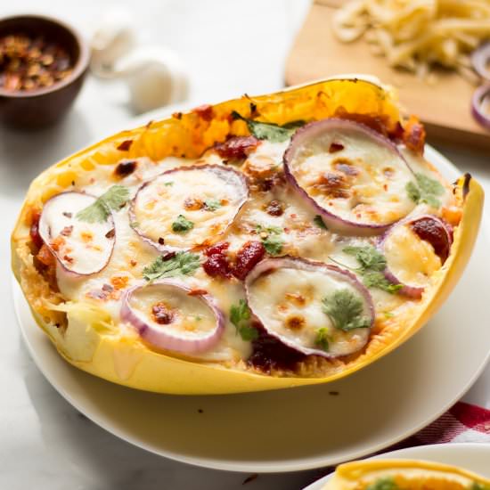 BBQ Chicken Pizza Spaghetti Squash